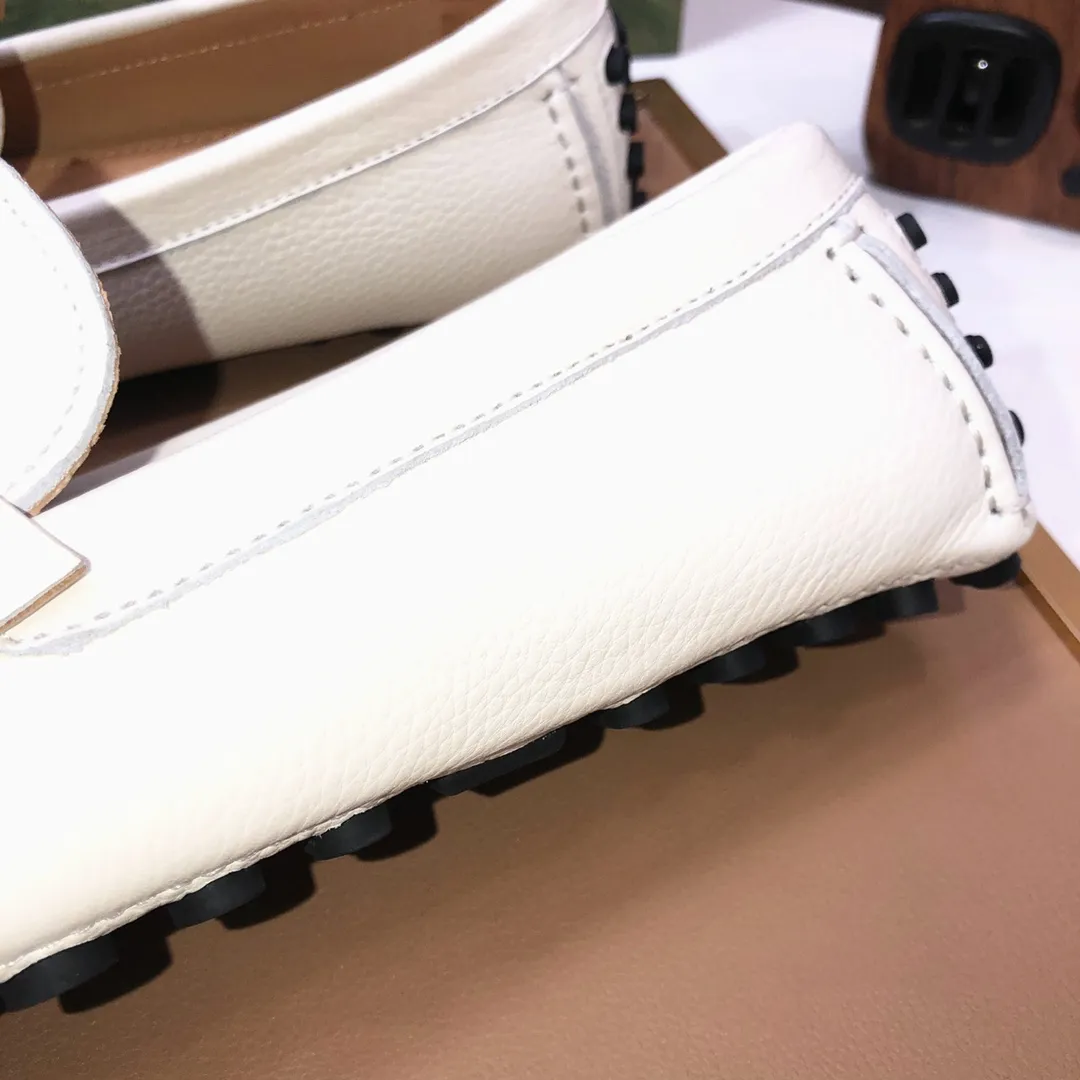 Men's Men's Shoes💰420💰[Gucci GUCCI] (High-end Niuli) New 🍀Gucci*-Gucci Peas Shoes! Made of imported original cowhide, the inner top layer is comfortable cowhide lining! Original wear-resistant rubber outsole! High quality products! Code number 38-44!